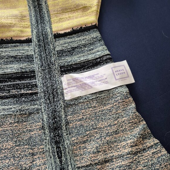 Herve Leger Liza Bandage Dress in Sunset Combo - Picture 4 of 5